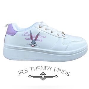 Looney Tunes Bugs Bunny White-Purple Sneaker Shoes